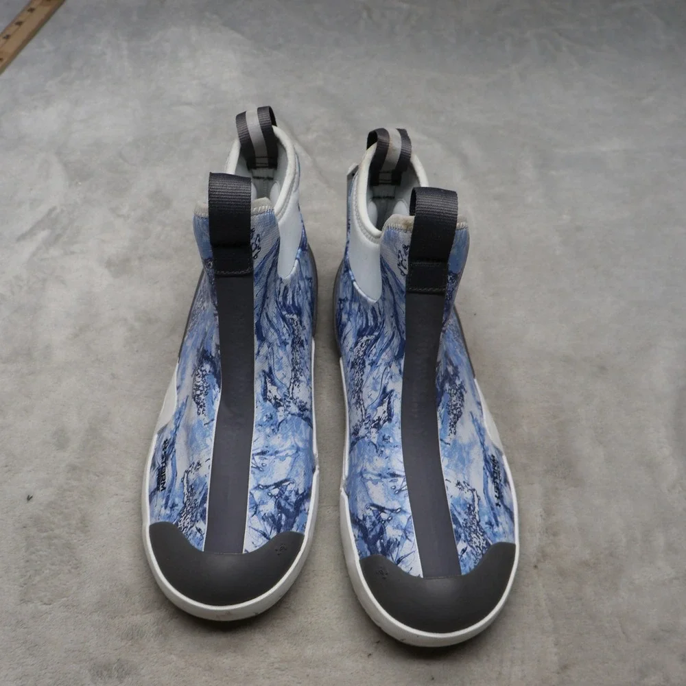 Under Armour Men 9 Deck Boots Blue Camo Charged Shoreman Waterproof Pull On NEW